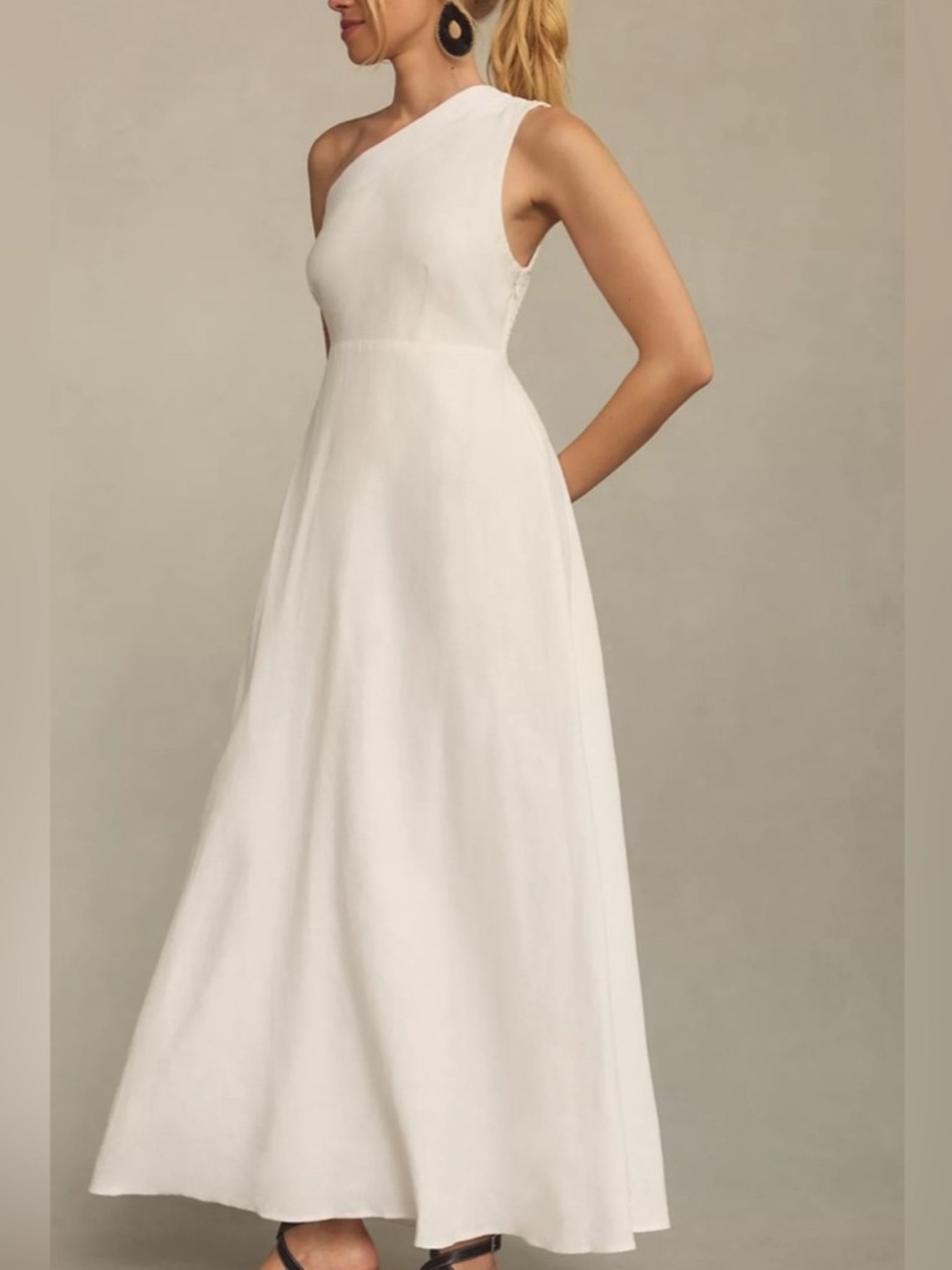 FARM Rio One-Shoulder White Maxi Dress